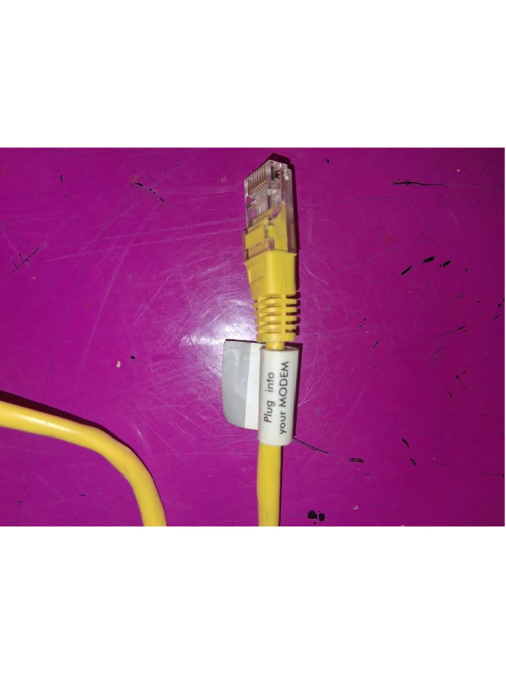 2 Six ft Yellow Ethernet Cable RJ-45 to RJ-45 Modem Router Network Cord 312-100